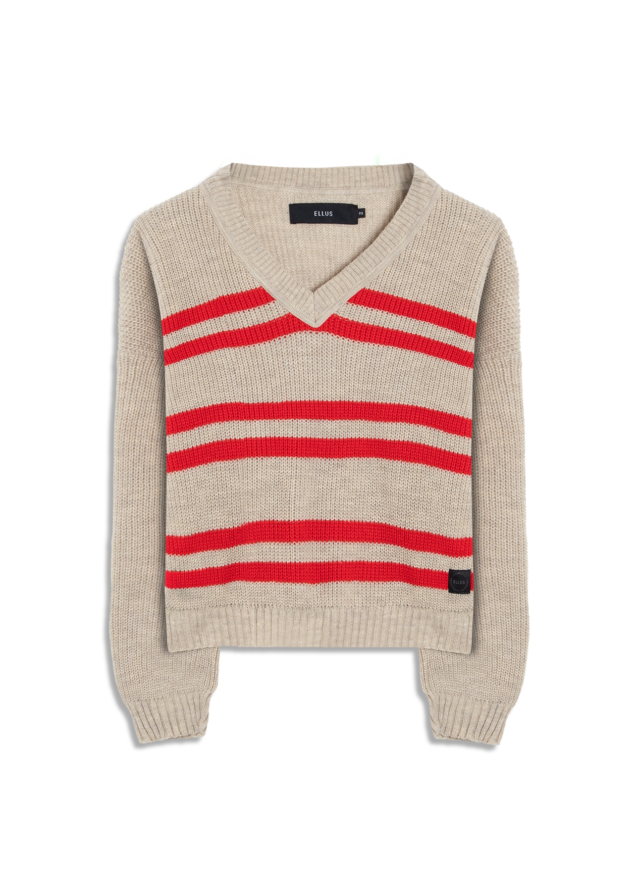 Tricot Ellus Two Color Stripes Natural