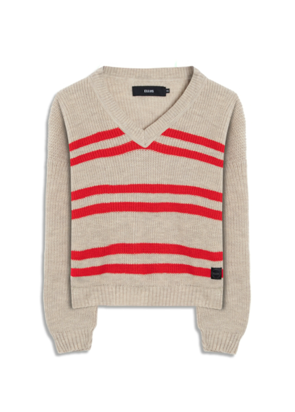 Tricot Ellus Two Color Stripes Natural