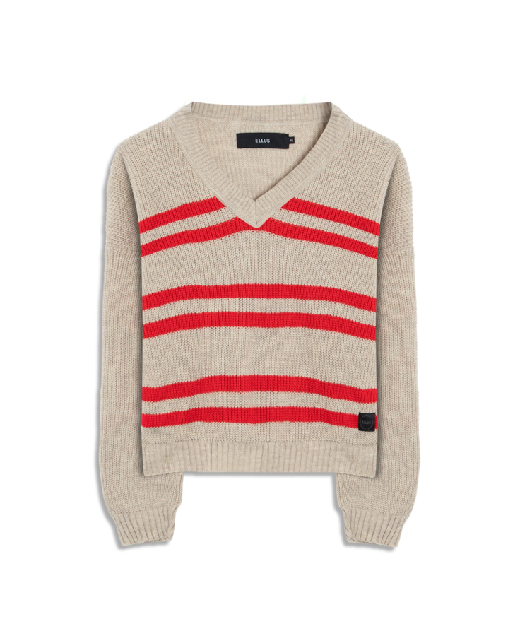 Tricot Ellus Two Color Stripes Natural