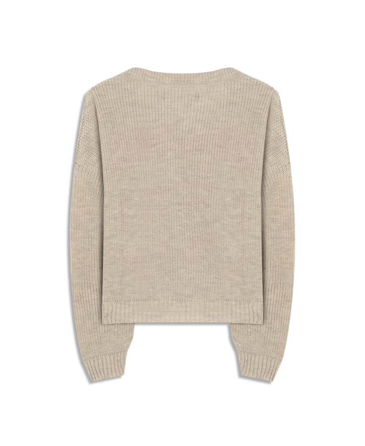 Tricot Ellus Two Color Stripes Natural
