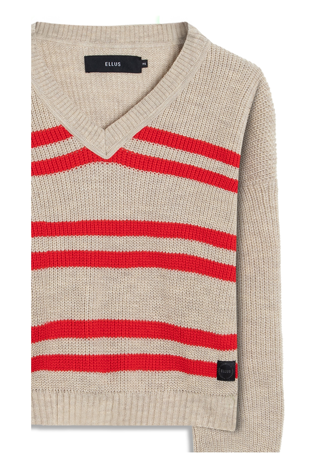 Tricot Ellus Two Color Stripes Natural