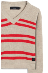 Tricot Ellus Two Color Stripes Natural