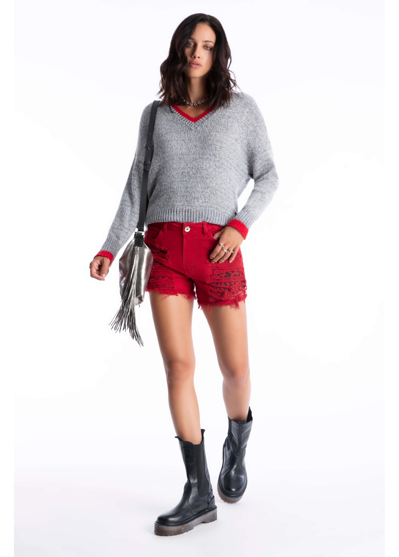 Tricot Ellus Wool Like Blend Cinza Mescla