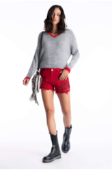 Tricot Ellus Wool Like Blend Cinza Mescla