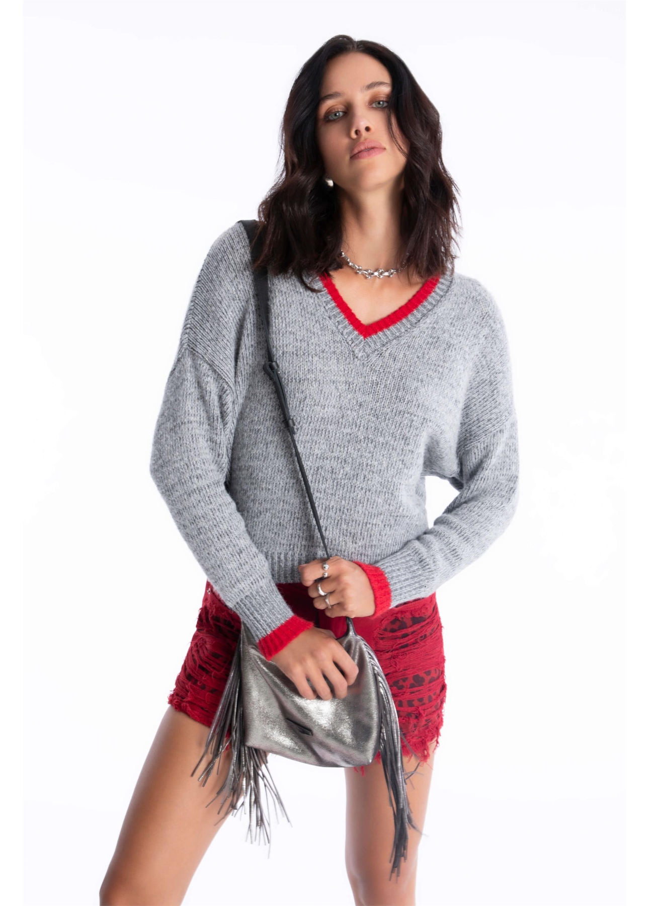 Tricot Ellus Wool Like Blend Cinza Mescla