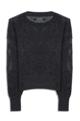 Tricot Flamme Sweater Fishnet Chumbo Mescla