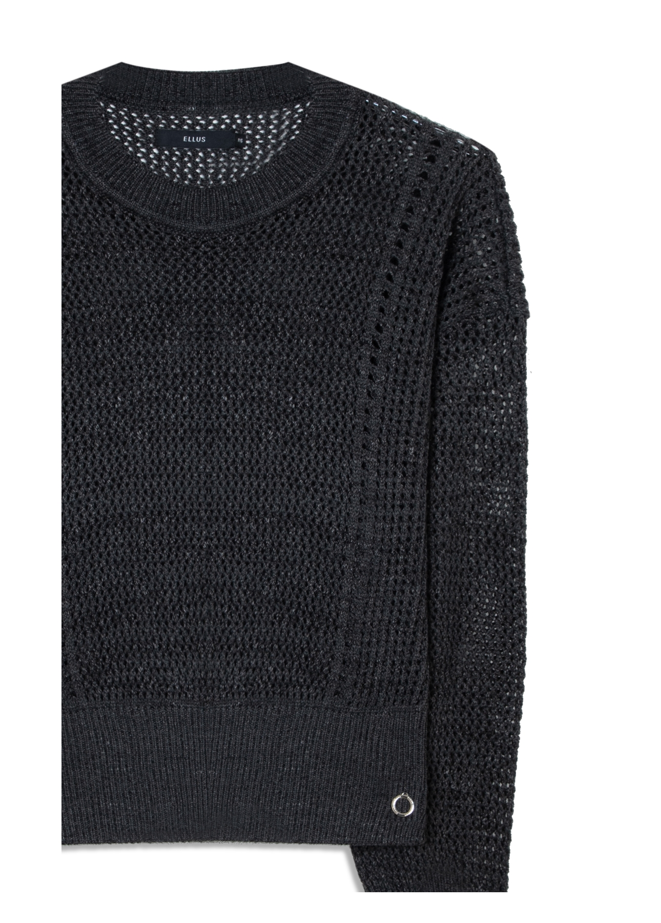 Tricot Flamme Sweater Fishnet Chumbo Mescla