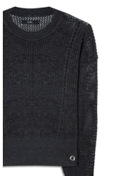 Tricot Flamme Sweater Fishnet Chumbo Mescla