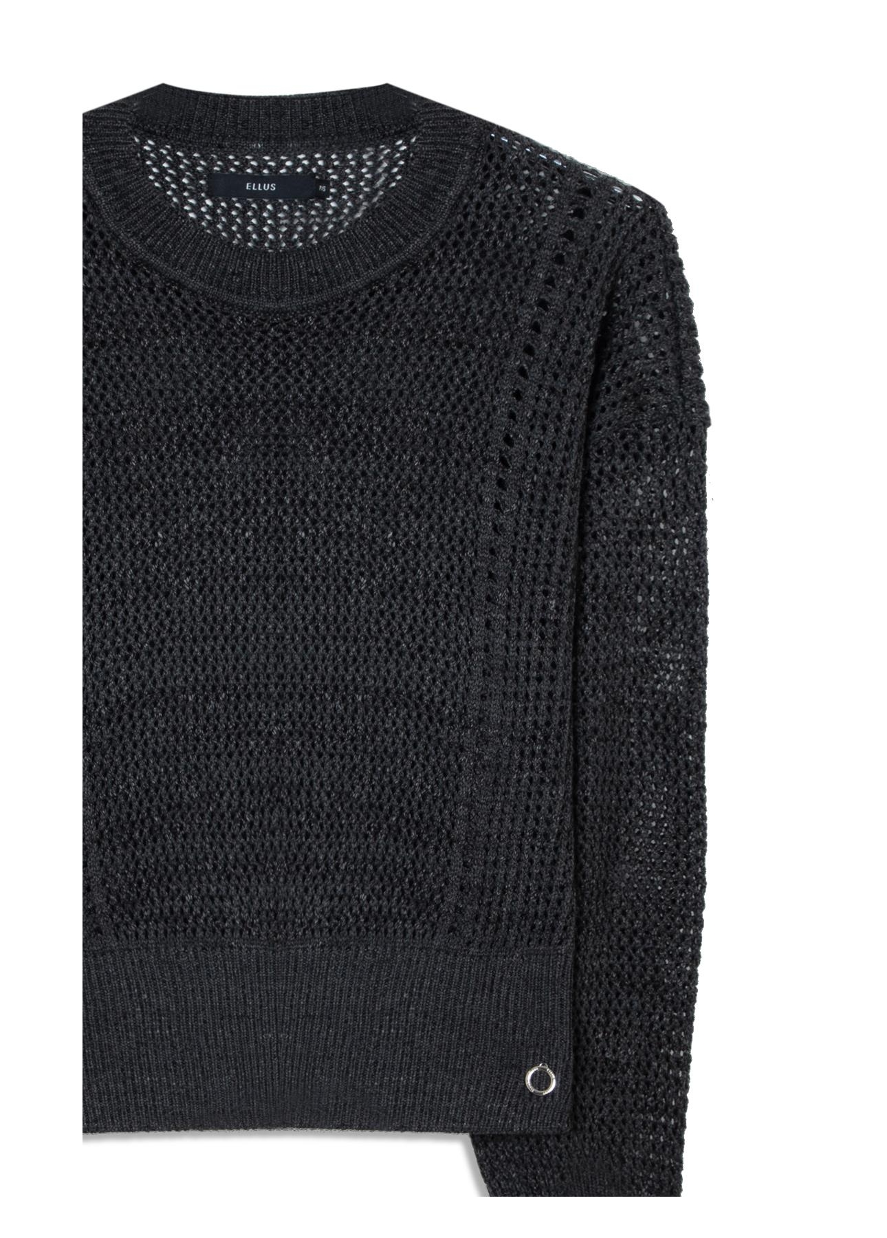 Tricot Flamme Sweater Fishnet Chumbo Mescla