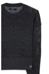 Tricot Flamme Sweater Fishnet Chumbo Mescla