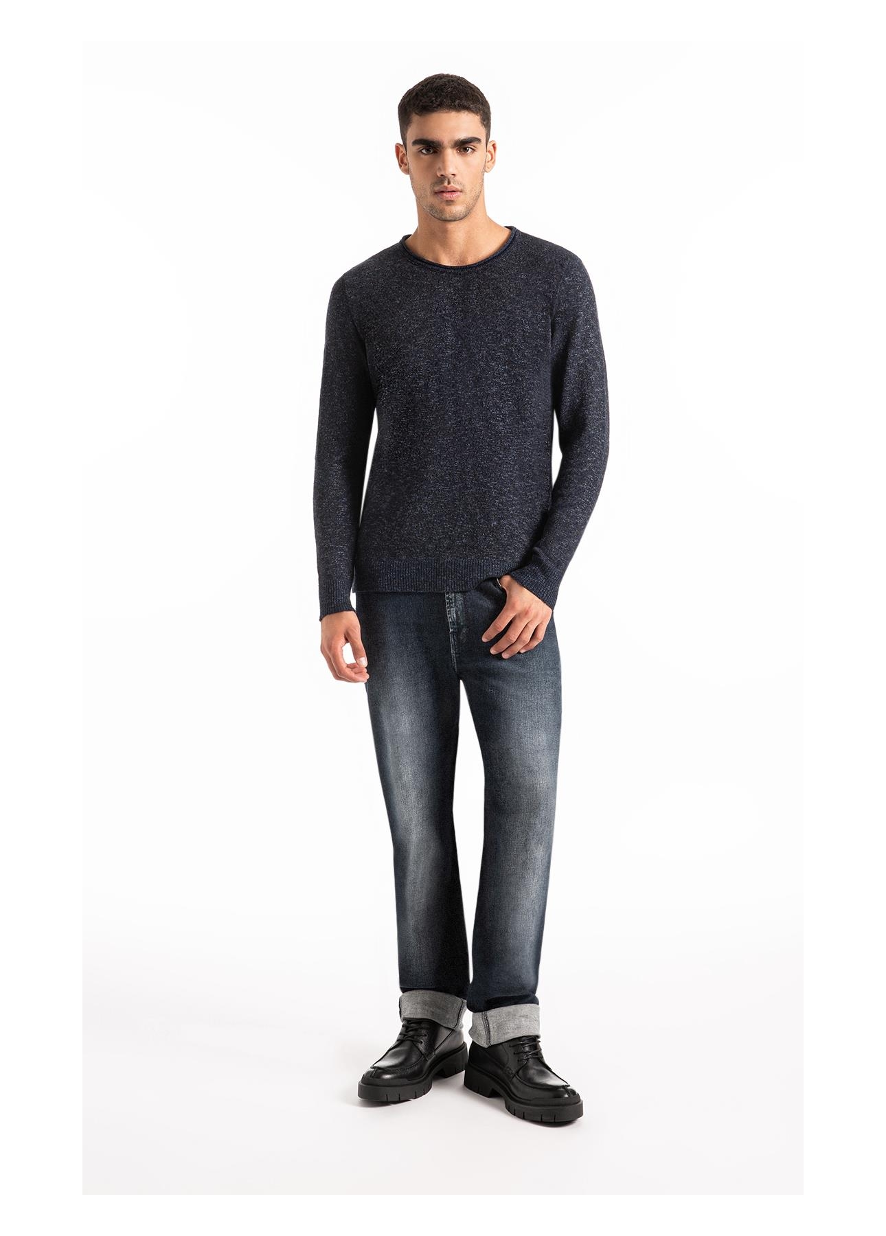 Tricot Flamme Unfinished Azul Jeans