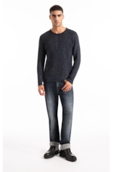 Tricot Flamme Unfinished Azul Jeans