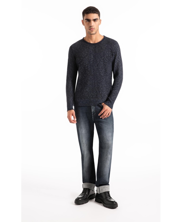 Tricot Flamme Unfinished Azul Jeans