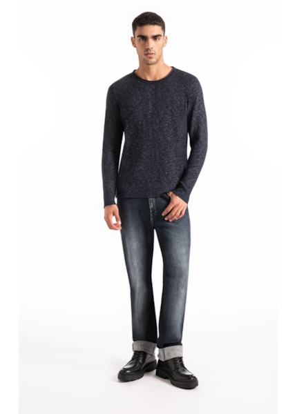 Tricot Flamme Unfinished Azul Jeans