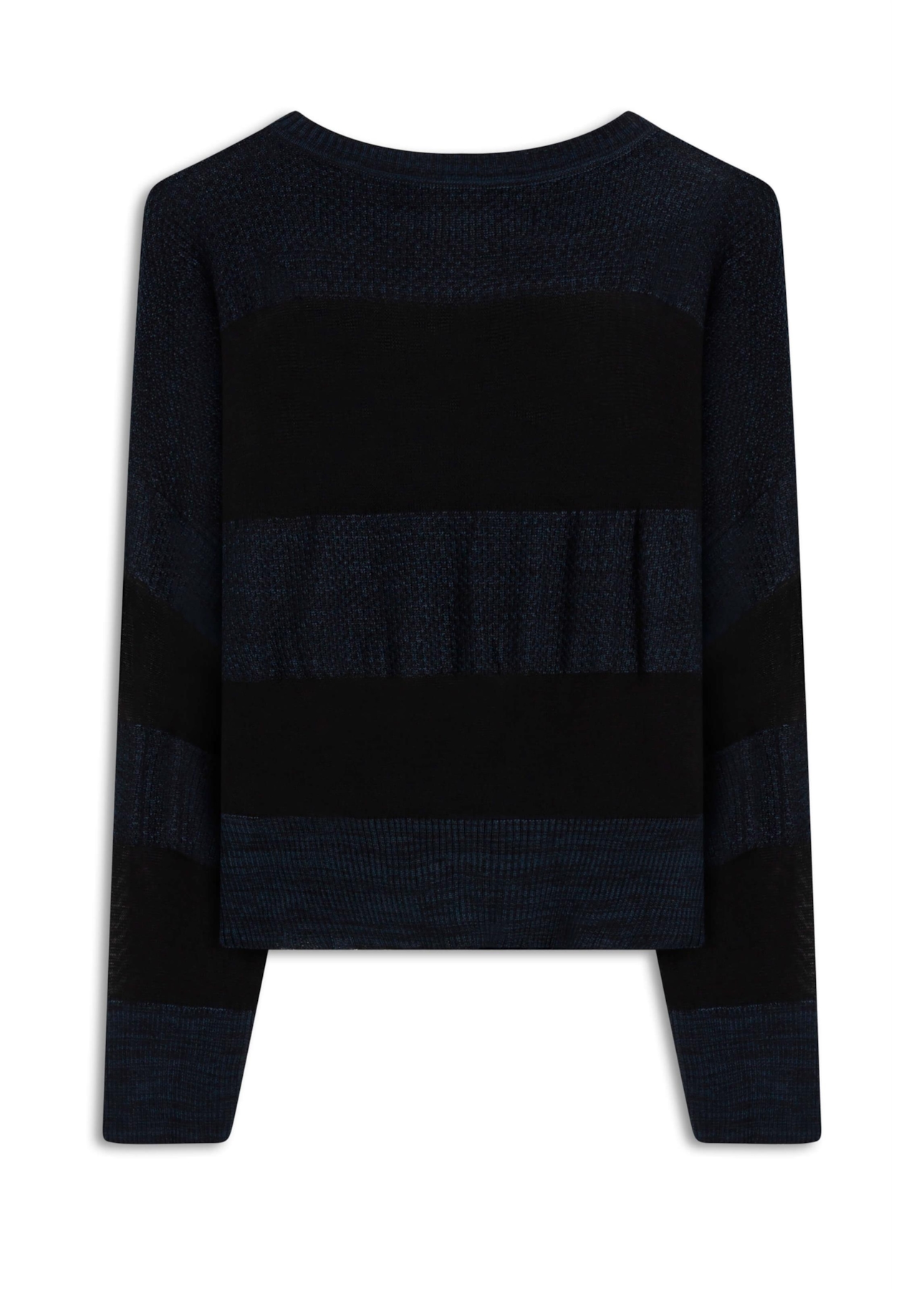 Tricot Knit Light Stripes Dark Navy