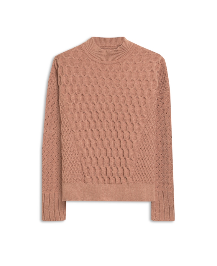 Tricot Knit Stitches Blush Mescla