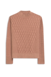 Tricot Knit Stitches Blush Mescla