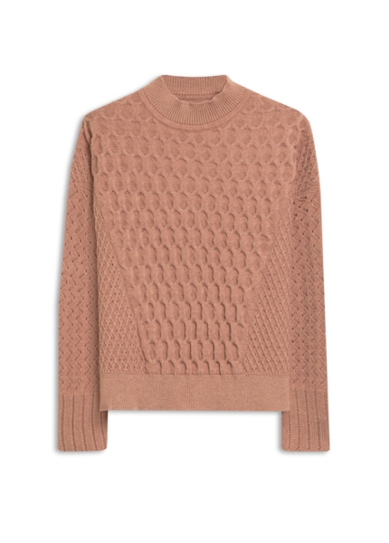 Tricot Knit Stitches Blush Mescla
