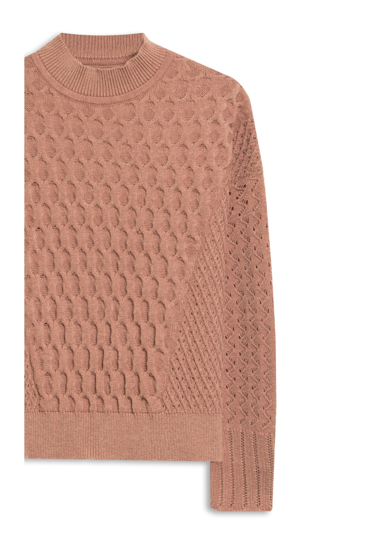 Tricot Knit Stitches Blush Mescla