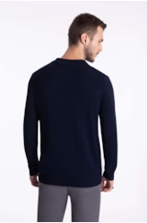 Tricot Like Sweter Polo Dark Navy