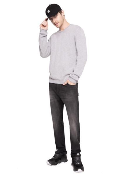 Tricot Neck v Cinza Mescla