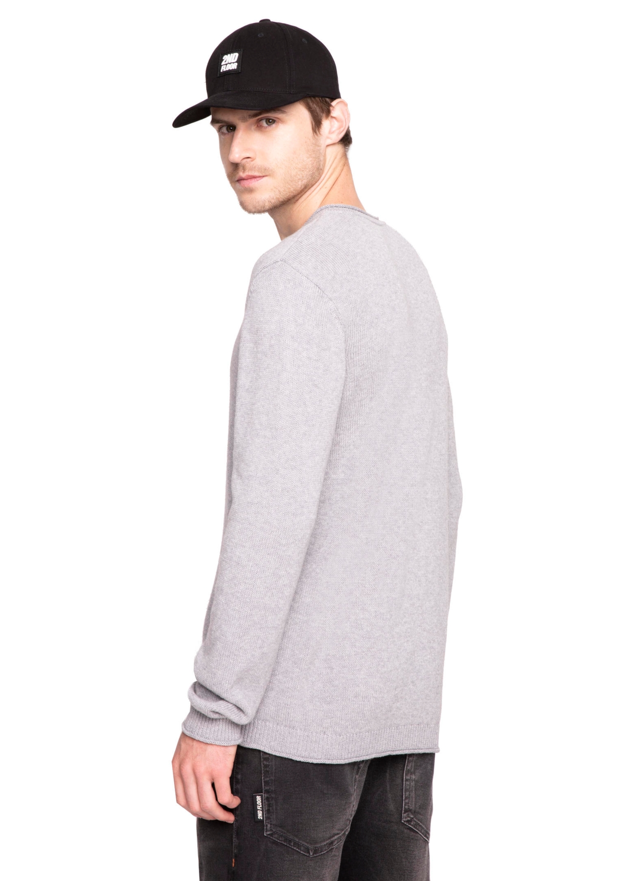 Tricot Neck v Cinza Mescla