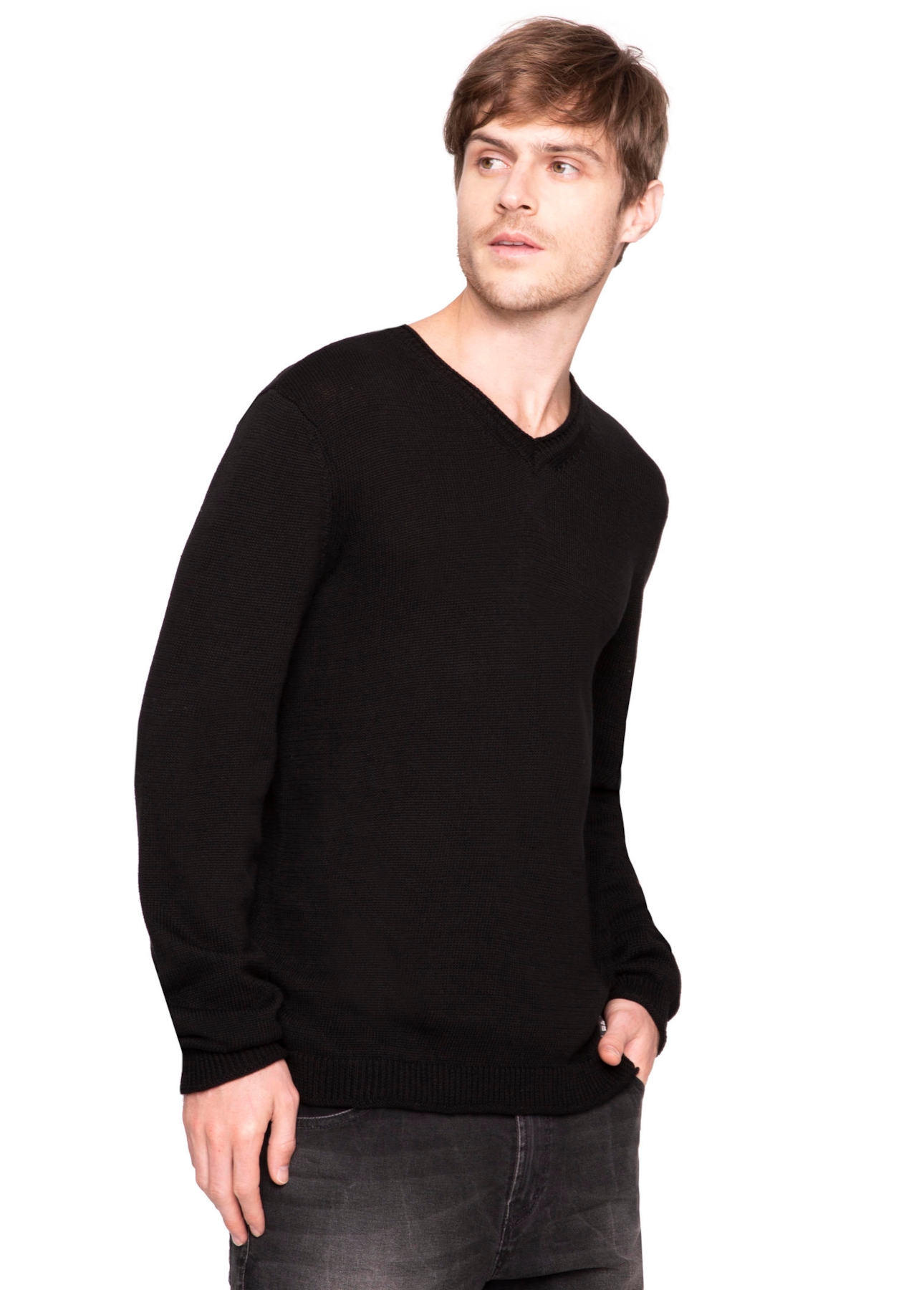 Tricot Neck v Preto