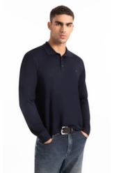 Tricot Polo Sweater Dark Navy