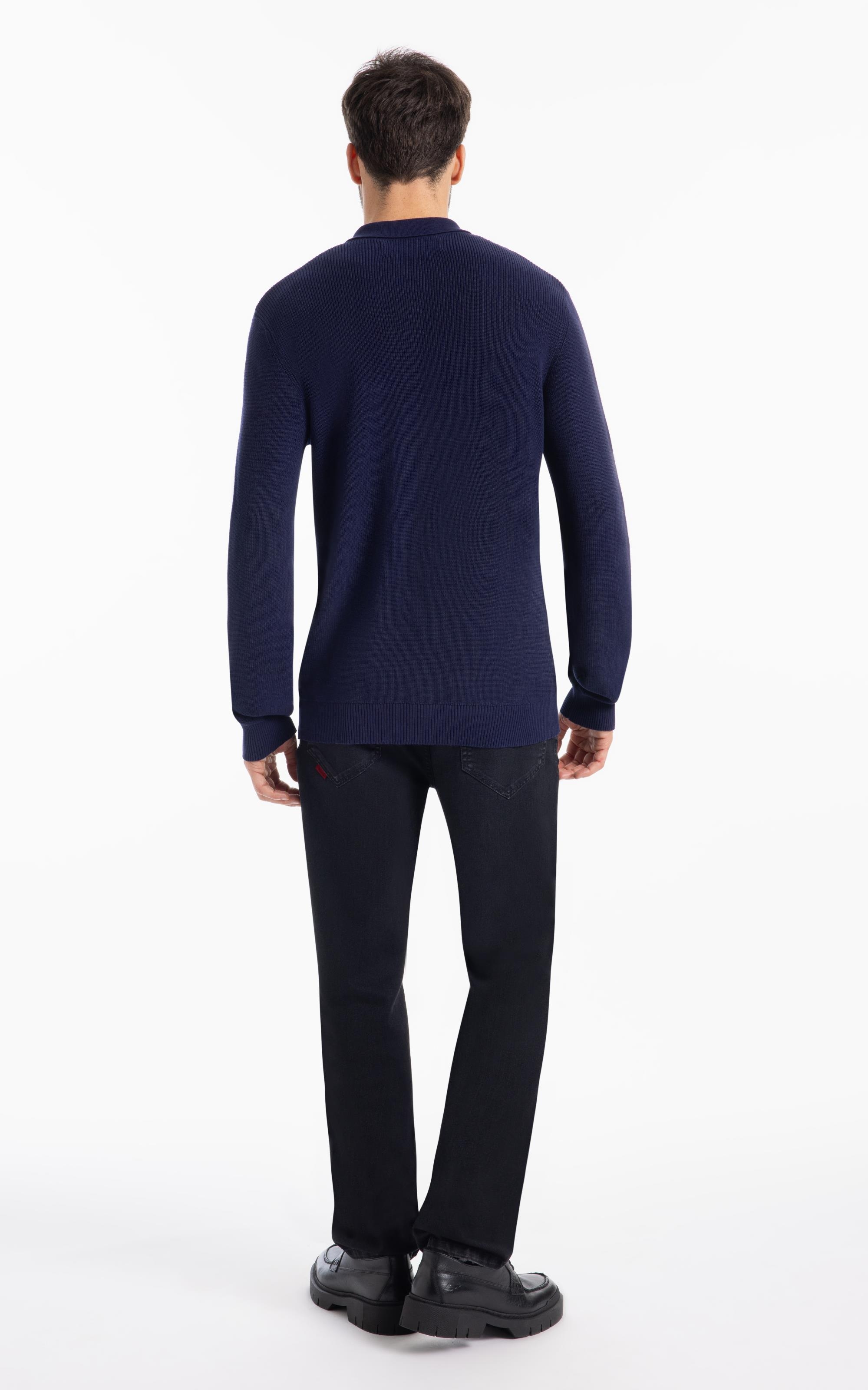 Tricot Polo Sweater Marinho
