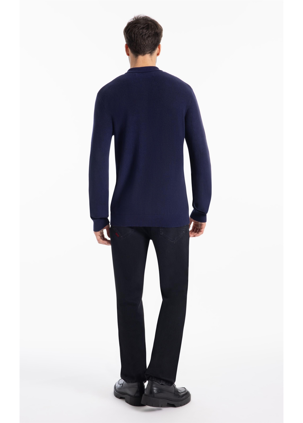 Tricot Polo Sweater Marinho