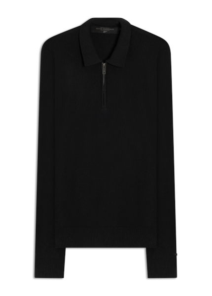 Tricot Polo Sweater Preto