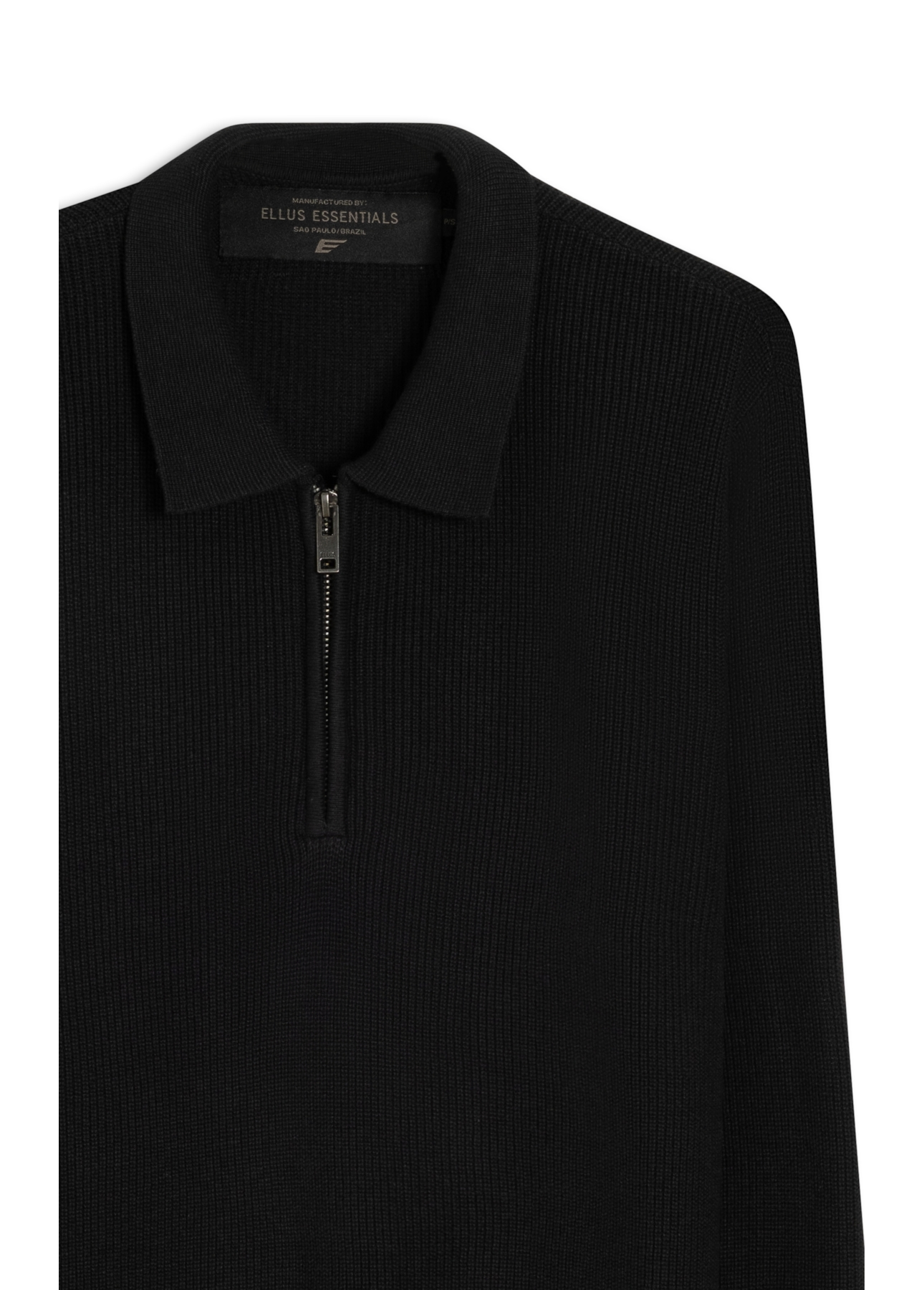 Tricot Polo Sweater Preto