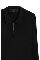 Tricot Polo Sweater Preto