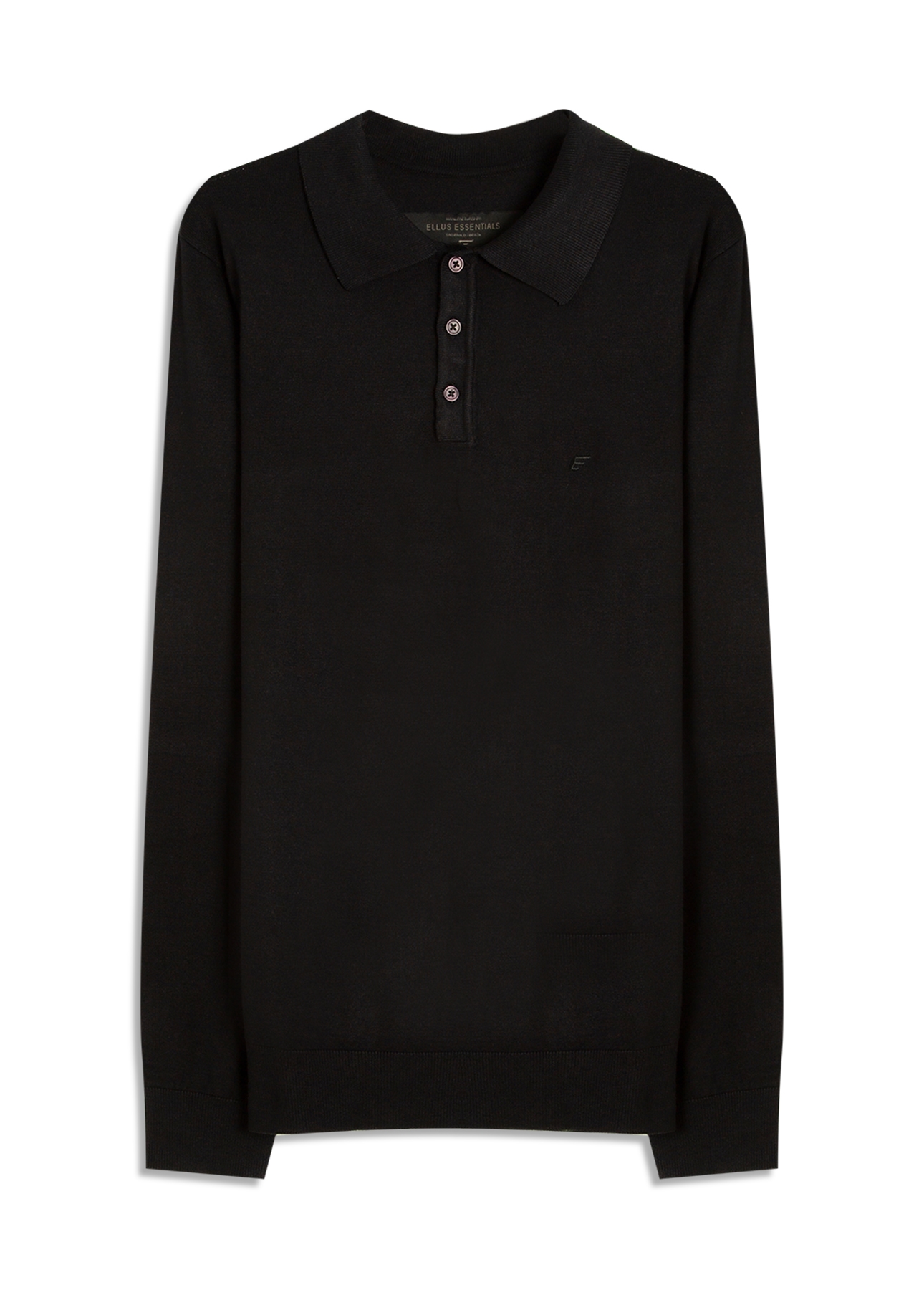 Tricot Polo Sweater Preto