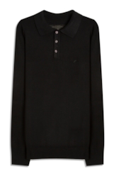 Tricot Polo Sweater Preto