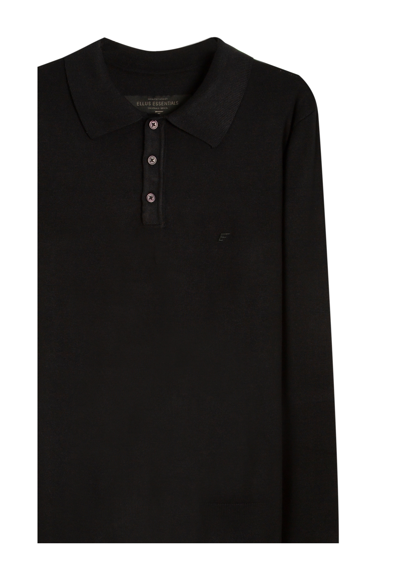 Tricot Polo Sweater Preto
