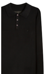 Tricot Polo Sweater Preto