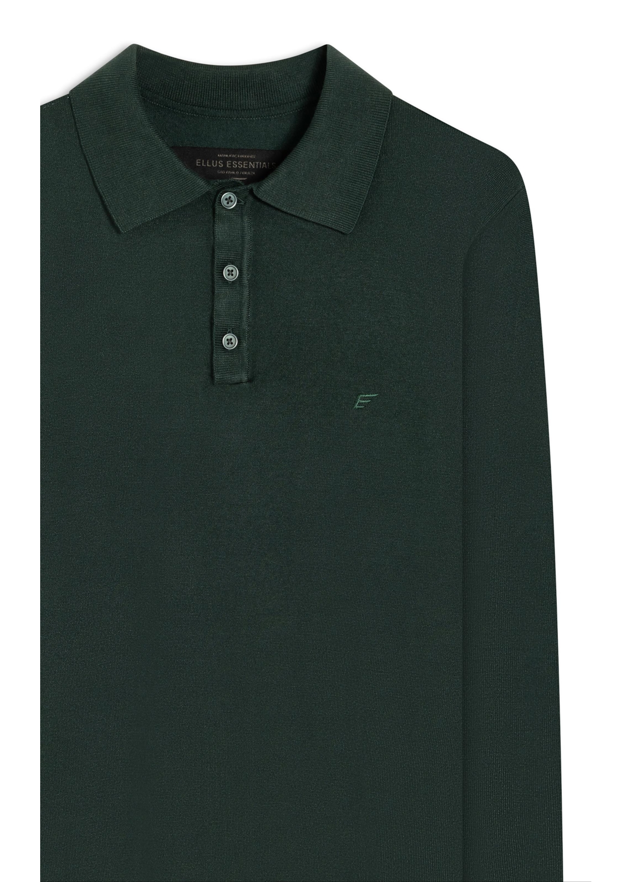 Tricot Polo Sweater Verde Escuro