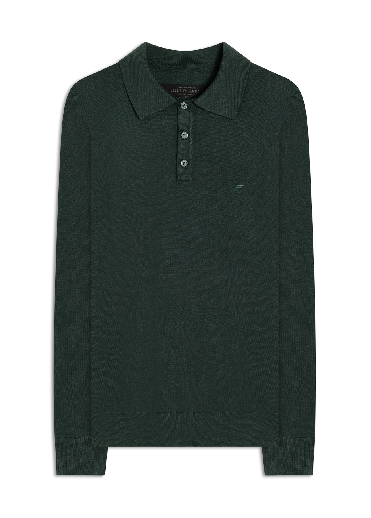 Tricot Polo Sweater Verde Escuro