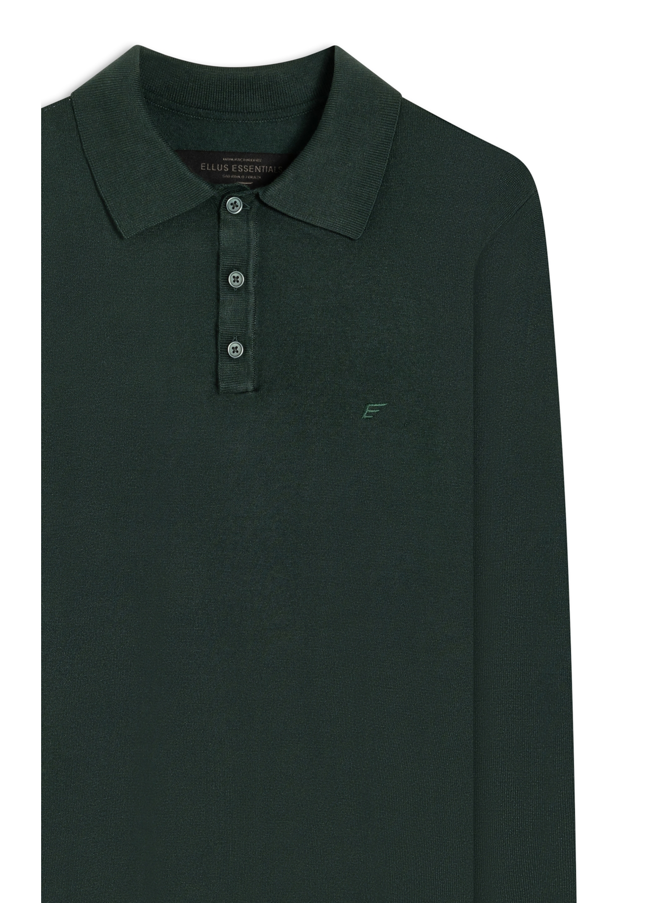 Tricot Polo Sweater Verde Escuro