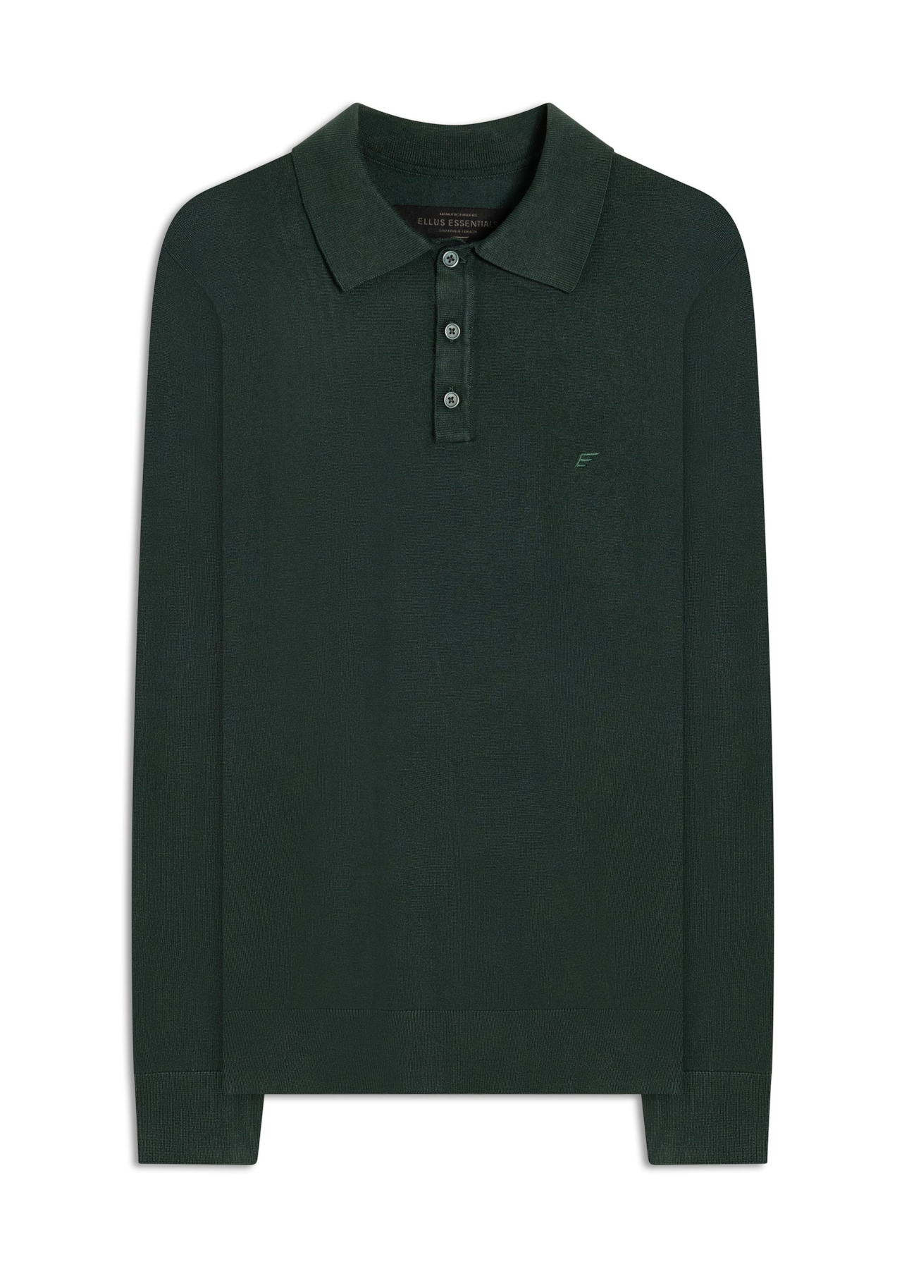 Tricot Polo Sweater Verde Escuro