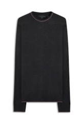 Tricot Poly Sweater Stripes Chumbo Mescla