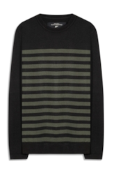Tricot Power Knit Stripes Verde Militar