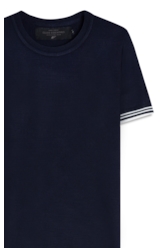 Tricot Power Knit T-Shirt Jersey Piping Mc Dark Navy