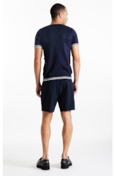 Tricot Power Knit T-Shirt Jersey Piping Mc Dark Navy