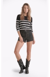 Tricot Power Stripes Cinza Medio