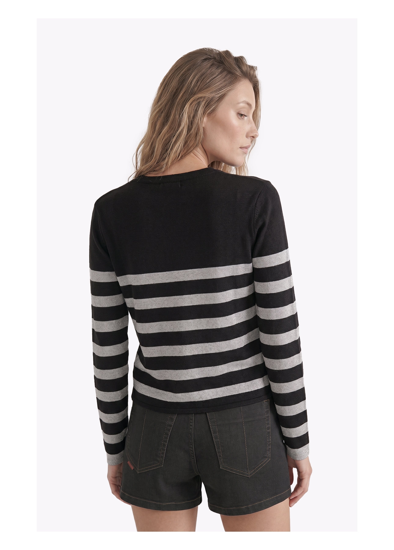 Tricot Power Stripes Cinza Medio