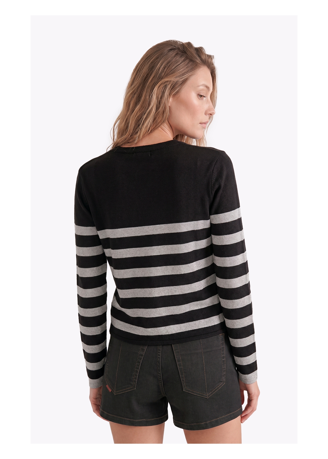 Tricot Power Stripes Cinza Medio