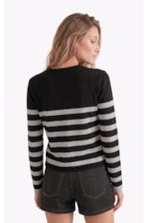 Tricot Power Stripes Cinza Medio