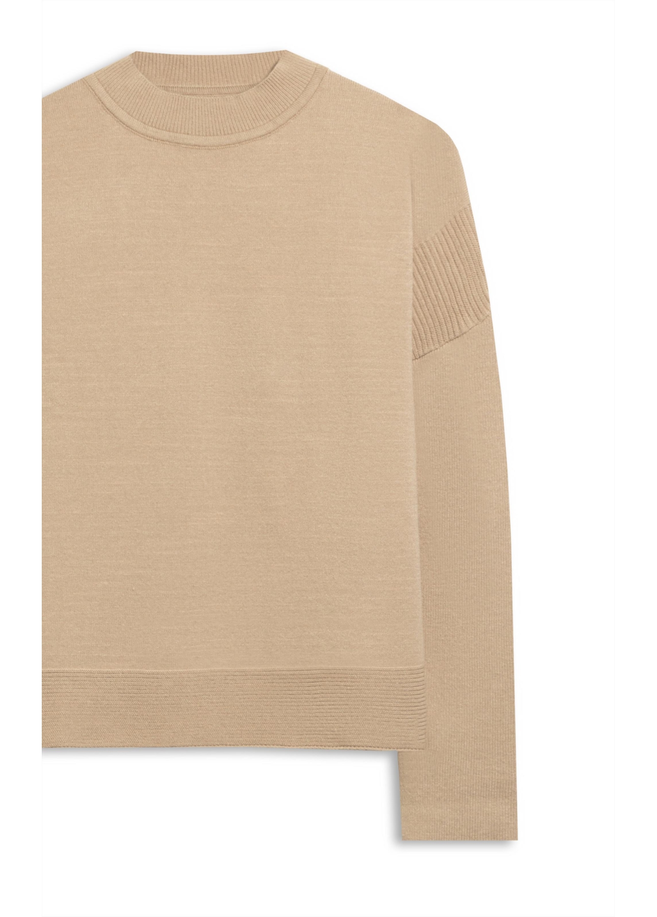 Tricot Siena Knit Wide Turtleneck Areia